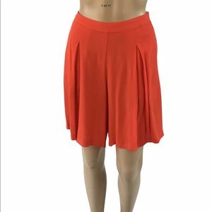 Sunday in Brooklyn dressy Shorts 6 pleated orange Anthropologie